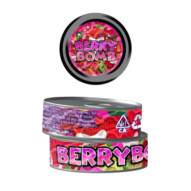 Berry Bomb Pre - Labeled 3.5g Self - Seal Tins - 60pcs