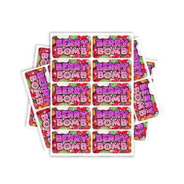 Berry Bomb Rectangle / Pre-Roll Labels - Pre-Roll (10.16cm x 6.7cm) / 10