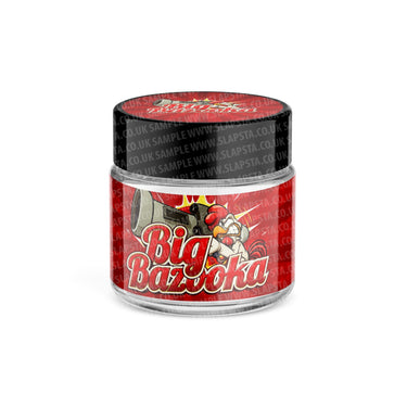 Big Bazooka Glass Jars Pre - Labeled - 3.5grams (1/8oz)