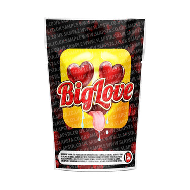 Big Love Mylar Pouches Pre - Labeled - 3.5g (1/8oz)