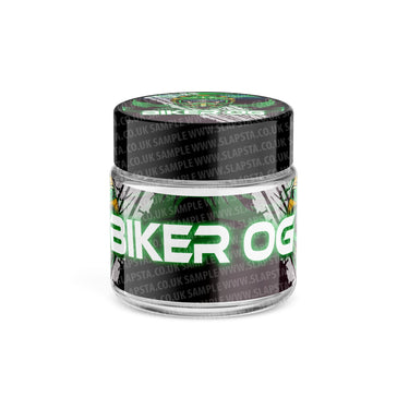 Biker OG Glass Jars Pre - Labeled - 3.5grams (1/8oz)