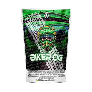 Biker OG Mylar Pouches Pre-Labeled - 3.5g (1/8oz) / No / 16pcs