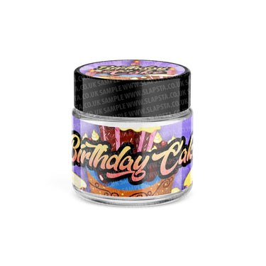 Birthday Cake Glass Jars Pre - Labeled - 3.5grams (1/8oz)
