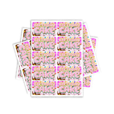 Birthday Cake Rectangle / Pre-Roll Labels - Pre-Roll (10.16cm x 6.7cm) / 10