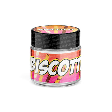 Biscotti Glass Jars Pre - Labeled - 3.5grams (1/8oz)