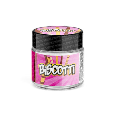 Biscotti Glass Jars Pre - Labeled - 3.5grams (1/8oz)