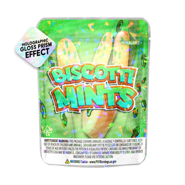 Biscotti Mints SFX Mylar Pouches Pre-Labeled - 3.5g (1/8oz) / No / 16pcs