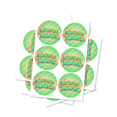 Biscotti Mintz Circular Stickers - 2.5cm