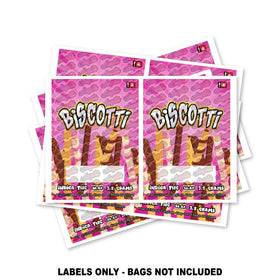 Biscotti Mylar Bag Labels ONLY