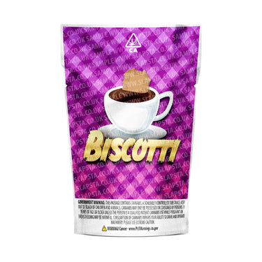 Biscotti Mylar Pouches Pre-Labeled - 3.5g (1/8oz) / No / 16pcs