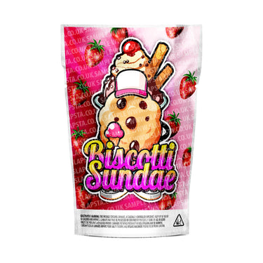 Biscotti Sundae Mylar Pouches Pre-Labeled - 3.5g (1/8oz) / No / 16pcs