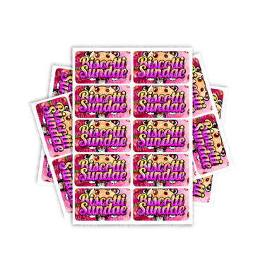 Biscotti Sundae Rectangle / Pre-Roll Labels - Pre-Roll (10.16cm x 6.7cm) / 10