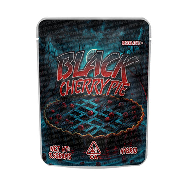Black Cherry Pie Mylar Pouches Pre - Labeled - 3.5g (1/8oz)