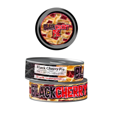 Black Cherry Pie Pre - Labeled 3.5g Self - Seal Tins - 60pcs