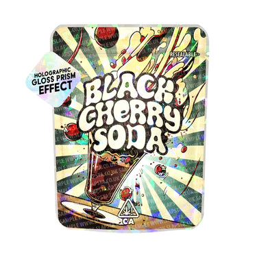 Black Cherry Soda SFX Mylar Pouches Pre - Labeled - 3.5g (1/8oz)