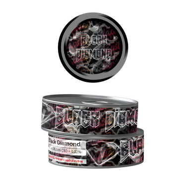 Black Diamond Pre - Labeled 3.5g Self - Seal Tins - 60pcs