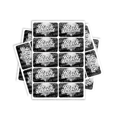 Black Diamond Rectangle / Pre-Roll Labels - Pre-Roll (10.16cm x 6.7cm) / 10