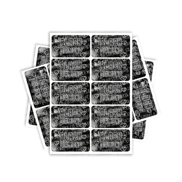 Black Diamond Rectangle / Pre-Roll Labels - Pre-Roll (10.16cm x 6.7cm) / 10