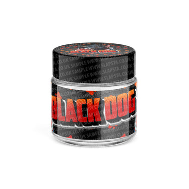 Black Dog Glass Jars Pre - Labeled - 3.5grams (1/8oz)