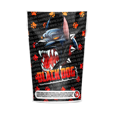 Black Dog Mylar Pouches Pre - Labeled - 3.5g (1/8oz)