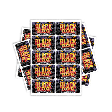 Black Dog Rectangle / Pre-Roll Labels - Pre-Roll (10.16cm x 6.7cm) / 10