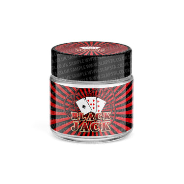Black Jack Glass Jars Pre - Labeled - 3.5grams (1/8oz)