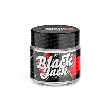 Black Jack Glass Jars Pre - Labeled - 3.5grams (1/8oz)