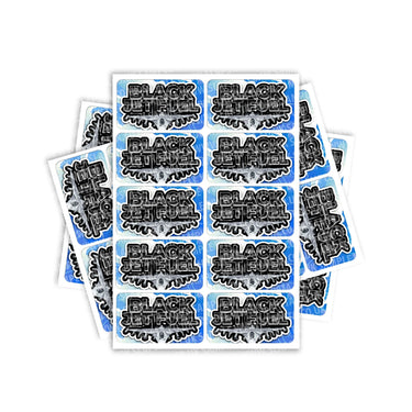 Black Jet Fuel Rectangle / Pre-Roll Labels - Pre-Roll (10.16cm x 6.7cm) / 10