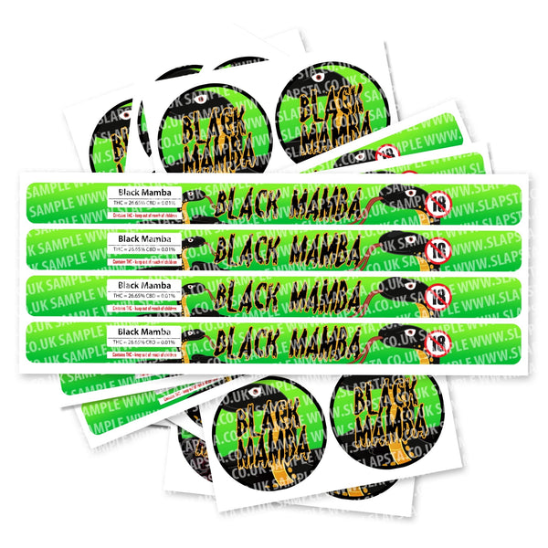 Black Mamba Pressitin Strain Labels - SLAPSTA