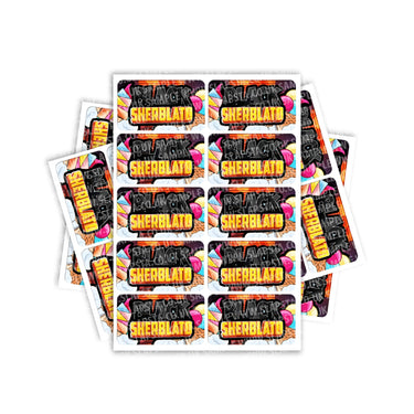 Black Sherblato Rectangle / Pre-Roll Labels - Pre-Roll (10.16cm x 6.7cm) / 10