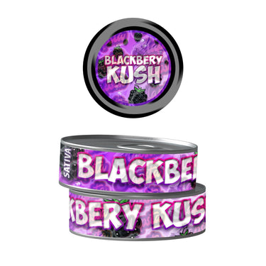 Blackberry Kush Pre - Labeled 3.5g Self - Seal Tins - 60pcs