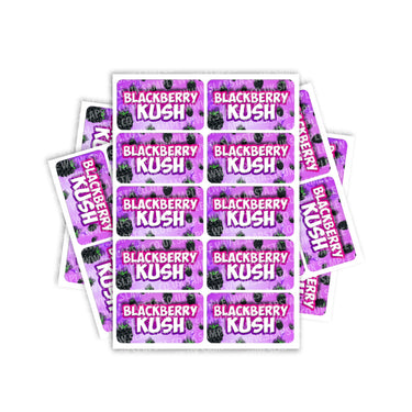 Blackberry Kush Rectangle / Pre-Roll Labels - Pre-Roll (10.16cm x 6.7cm) / 10