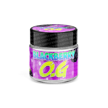 Blackberry OG Glass Jars Pre - Labeled - 3.5grams (1/8oz)