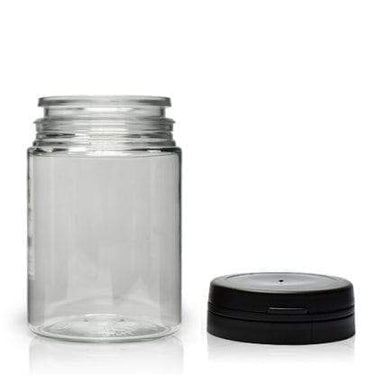 Blank 75ml Jars w/ Tamper Proof Strip - 50pcs / Black