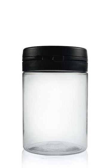 Blank 75ml Jars w/ Tamper Proof Strip - 50pcs / Black
