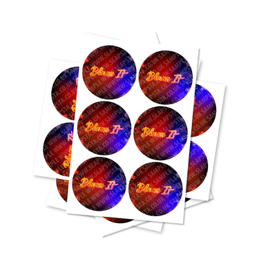 Blaze It Circular Stickers - 2.5cm