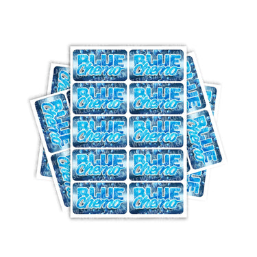 Blue Chemo Rectangle / Pre-Roll Labels - Pre-Roll (10.16cm x 6.7cm) / 10