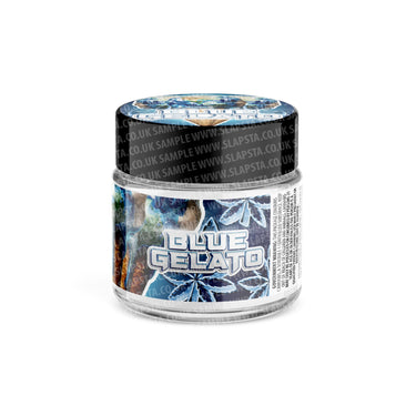Blue Gelato Glass Jars Pre - Labeled - 3.5grams (1/8oz)