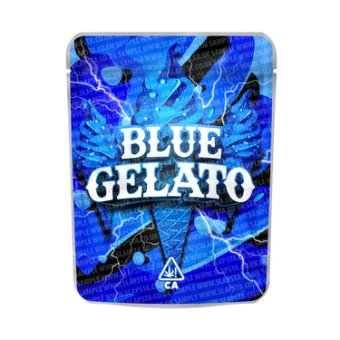 Blue Gelato Mylar Pouches Pre - Labeled - 3.5g (1/8oz)