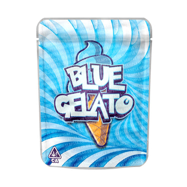 Blue Gelato Mylar Pouches Pre - Labeled - 3.5g (1/8oz)