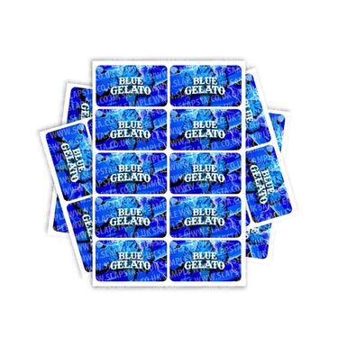 Blue Gelato Rectangle / Pre - Roll Labels - Pre - Roll (10.16cm x 6.7cm)