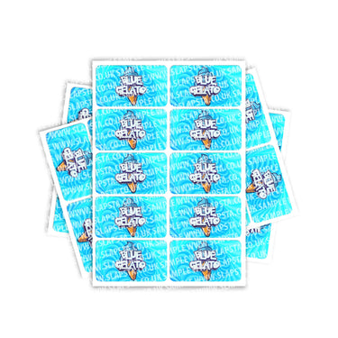 Blue Gelato Rectangle / Pre - Roll Labels - Pre - Roll (10.16cm x 6.7cm)