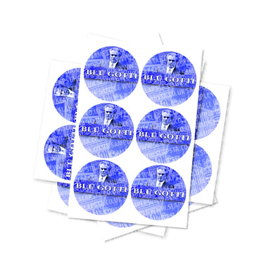 Blue Gotti Circular Stickers - 2.5cm