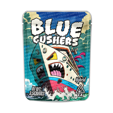 Blue Gushers Mylar Pouches Pre - Labeled - 3.5g (1/8oz)