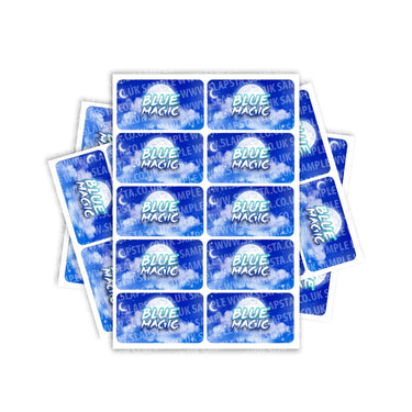 Blue Magic Rectangle / Pre-Roll Labels - Pre-Roll (10.16cm x 6.7cm) / 10