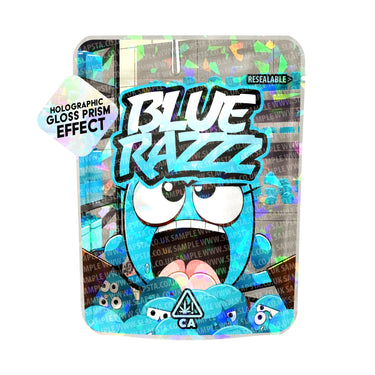 Blue Razz SFX Mylar Pouches Pre - Labeled - 3.5g (1/8oz)