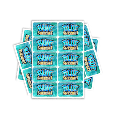 Blue Sherbet Rectangle / Pre-Roll Labels - Pre-Roll (10.16cm x 6.7cm) / 10