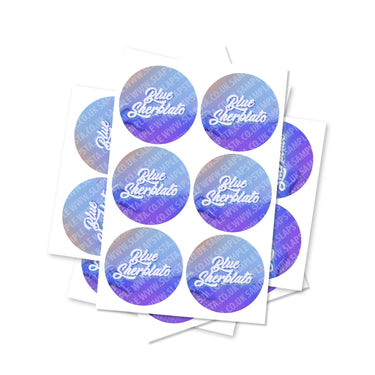 Blue Sherblato Circular Stickers - 2.5cm