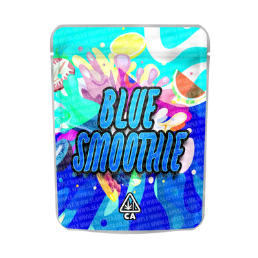 Blue Smoothie Mylar Pouches Pre - Labeled - 3.5g (1/8oz)
