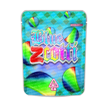 Blue Zcotti Mylar Pouches Pre - Labeled - 3.5g (1/8oz)